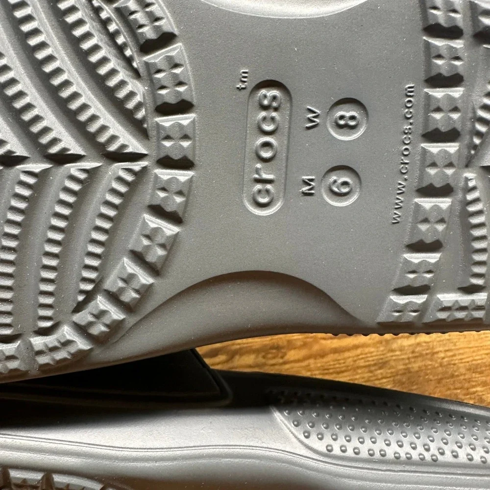 NEW Crocs Classic II Slide Sandals Slate Grey Women 8 Men 6‎ 205732-0DA